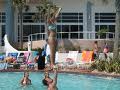 Ocean Walk Resort Pool - Cheerleaders Practicing for NCAA Championships