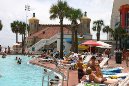 Ocean Walk Resort Water Slide Pool with Bandshell 
in Background
